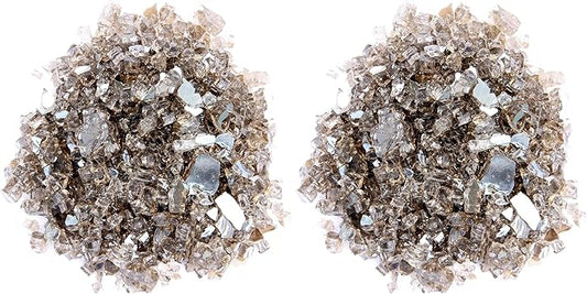 Hiland Reflective Fire Glass, 10 lb, Bronze (Pack of 2)
