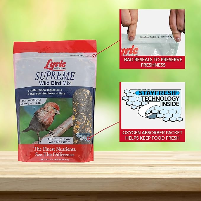 Lyric 2647414 Supreme Wild Bird Mix Bag, 4.5 lb.