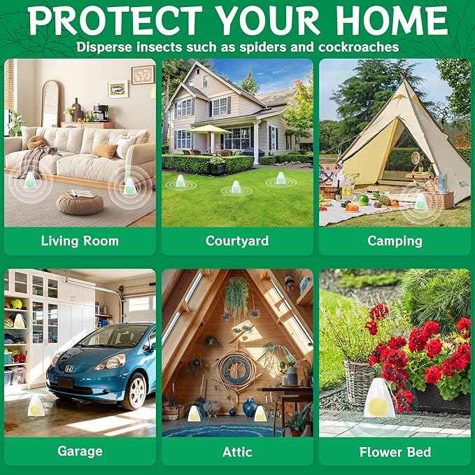 Spider Repellent for Indoor Outdoor Use, 24Pack Natural Peppermint Oil Spider Deterrent for House Garage to Get Rid of Moth Spiders Mice Roaches, Squirrels, Ants, Safe & Non-Toxic
