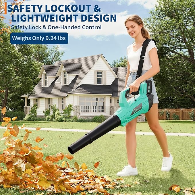 Brushless Cordless Leaf Blower - 750CFM & 250MPH, Electric Leaf Blower w/4.0Ah Battery, 20V Blowers Cordless, Lightweight Battery Blowers for Lawn, Patio, Yard, Garden, Outdoor