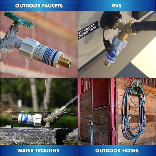 Freeze Miser Outdoor Faucet & Spigot Freeze Protection – Patented Valve Shield, Activates at Water Temperature Below 37°F/3°C – Durable Winter Cover Alternative – Quick Install, Saves Water – 8 Pack