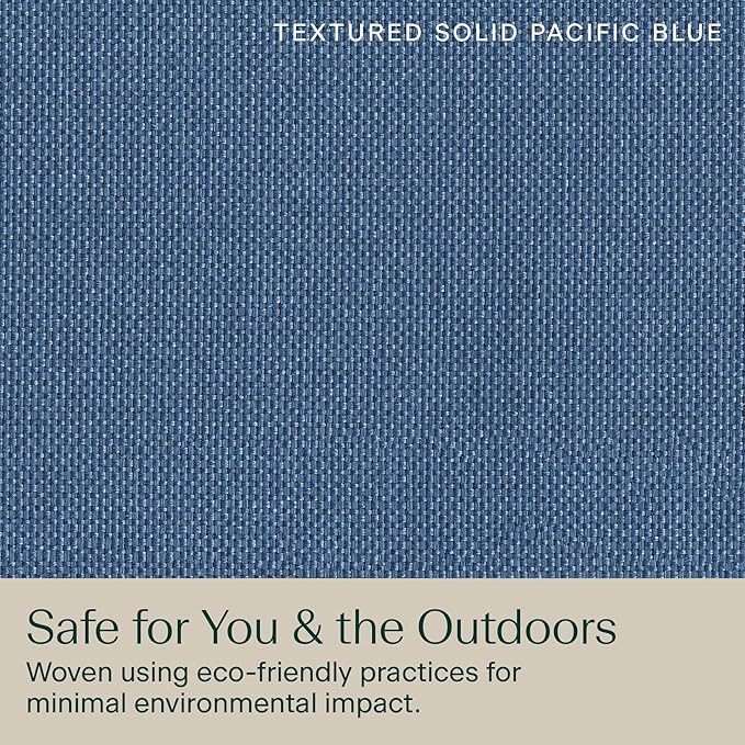 Honeycomb Outdoor Heritage Chaise, 22.5" W x 70" L, Textured Solid Pacific Blue Chair Cushion for Patio Furniture