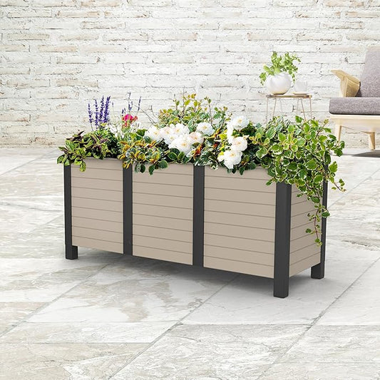 Tierra Verde 17"x48" Garden Trough – Raised Planter for Easy Backyard Gardening