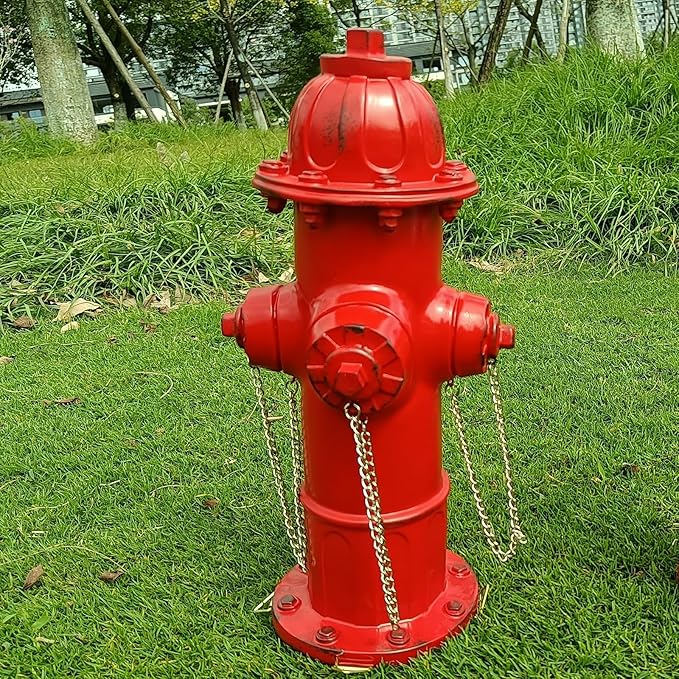 SHGYIBRISK Fire Hydrant for Dogs to Pee On: Dog Fire Hydrant Pee Post Outdoor - 13" Training Post Statue for Yard Garden (Red)