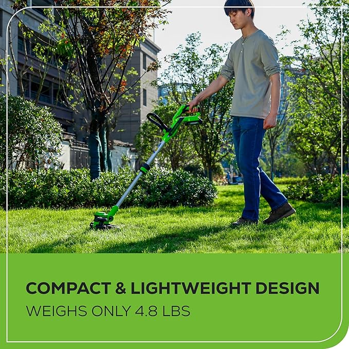 Greenworks 40V Cordless Yard Tool Combo Kit with 2.0Ah Battery & Charger – 13" Auto Feed String Trimmer and 350 CFM Leaf Blower, Includes 3 Bonus Spools