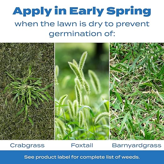 Scotts Halts Crabgrass and Grassy Weed Preventer, Crabgrass Preventer, Pre Emergent Weed Control for Lawns, Prevents Chickweed & More, Treats up to 5,000 sq. ft., 10.06 lb.