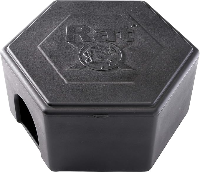 RatX EcoClear Products 620301-3D, Rodent Station, Plastic, Small Size Suitable for Mice Weatherproof Rat/Mouse Bait Box, Multi (Pack of 2)