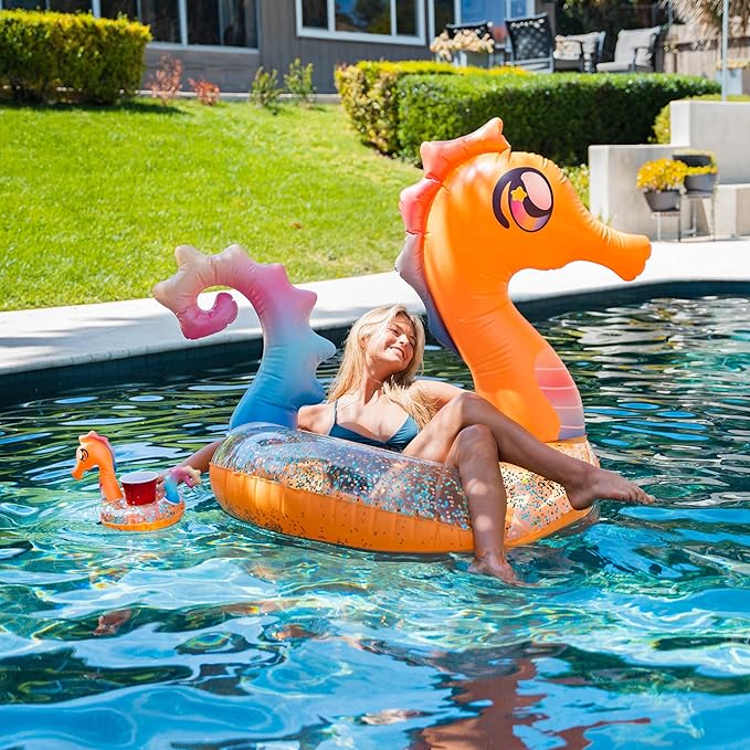 PoolCandy Inflatable Animal Pool Tubes & Swim Rings
