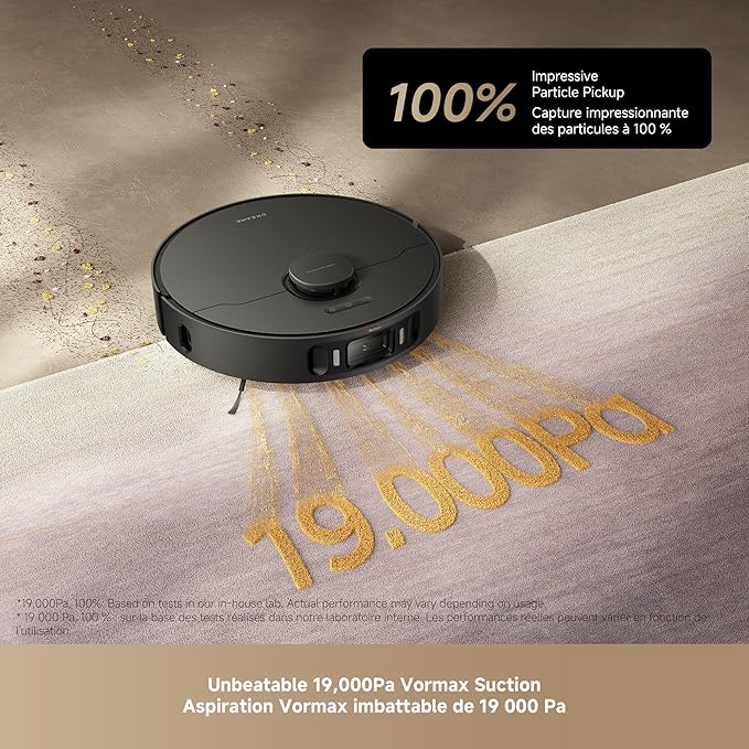 DREAME L40s Ultra AE Robot Vacuum and Mop Combo, 19,000Pa Suction, Self Emptying Dust Box, Flexible Mop & 167℉ Self Cleaning Washboard, Diverse Brush Selection, All-in-One Station, Auto Refill