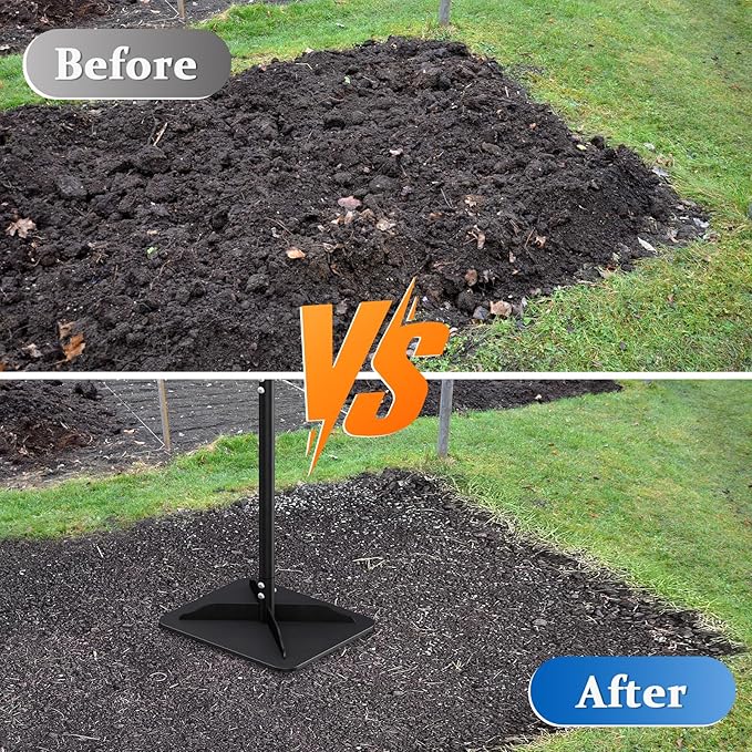 Steel Tampers Tool 8 X 8 Inch,Labor-Saving All-Steel Heavy-Duty, Landscaping, Installing Pavers and Repairing Asphalt Pavements, Black