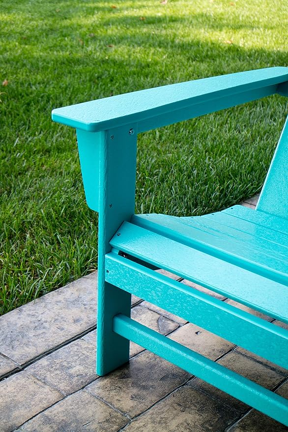 POLYWOOD AD420TE Modern Adirondack Chair, Teak