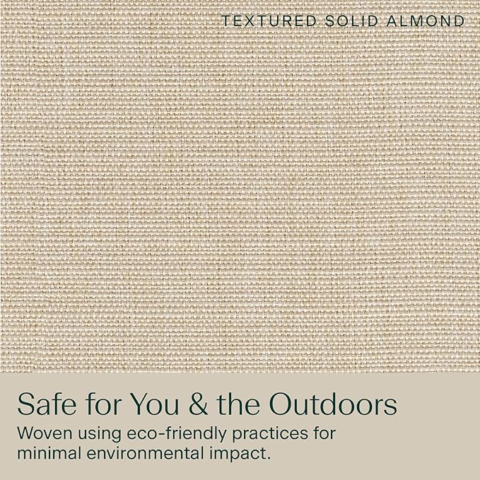 Honeycomb Outdoor Heritage Chaise, 22.5" W x 70" L, Textured Solid Almond Chair Cushion for Patio Furniture