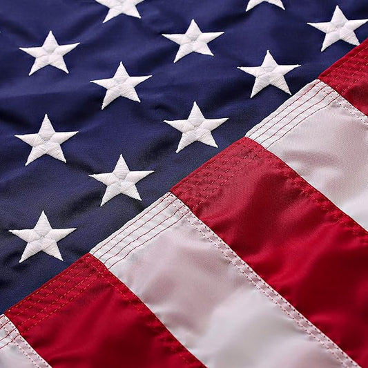 Large American Flag for Outside 12x18 | American Flag 100% Made in USA -US Flag Heavy Duty Outdoor with Embroidered Stars and Sewn Stripes Outdoor Flag for High Wind - FMAA Certified