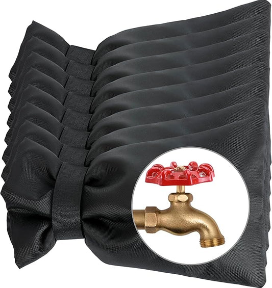 Outdoor Faucet Covers for Winter 8 Pack Freeze Protection,Insulated Anti-Freeze Waterproof Material Reusable Faucet Cover Socks for Various Faucet Spigot,Pipe,Garden Hose Bib