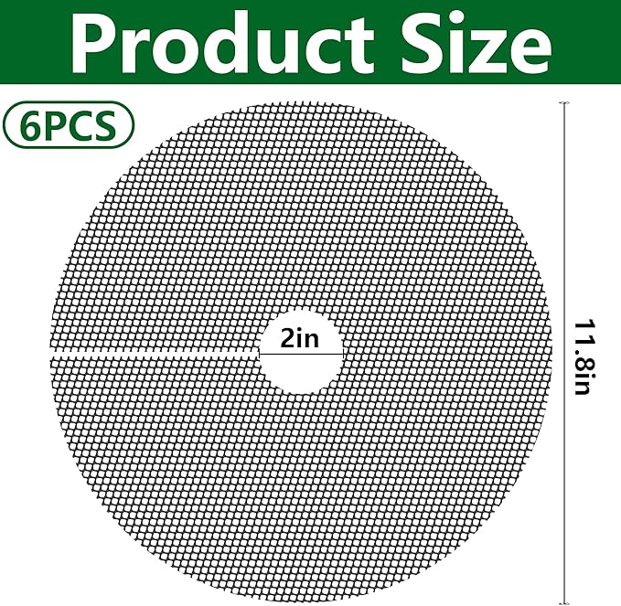 Adnee 6 Pcs 11.8 Inch Plant Pot Grids-Cuttable Plant Pot Soil Covers Protectors from Animals-Indoor Plant Pot Soil Guard for Outdoor Garden Plant Protection