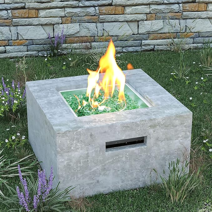 GRISUN Emerald Green Fire Glass for Fire Pit, 10 Pounds 1/2 Inch Tempered Glass Rocks for Natural or Propane Fireplace, Safe for Outdoors and Indoors Firepit Glass