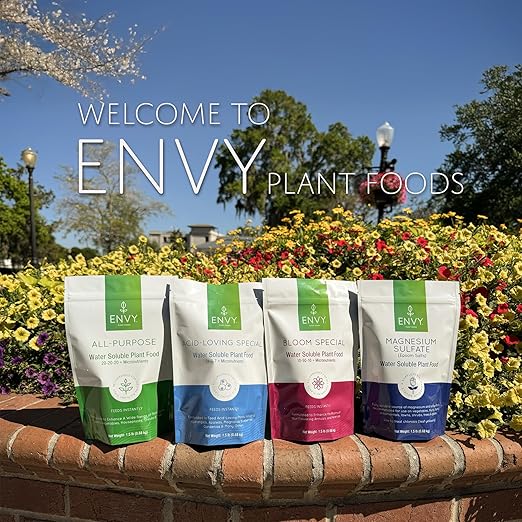 ENVY All-Purpose Plant Fertilizer, 9 Pound (3X 3lb) - Makes 900 Gallons, for Indoor and Outdoor Plants, Pet Safe, Water Soluble, Made in USA