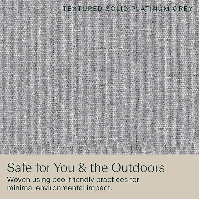 Honeycomb Outdoor Heritage Chaise, 22.5" W x 70" L, Textured Solid Platinum Grey Chair Cushion for Patio Furniture