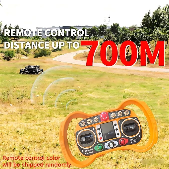 Lawn Mower, Remote Control Lawn, Small Crawler,22HP Gas Engine,Oil-Electric Hybrid Drive Lawn Mowing and Weed Whacker, All Terrain Grass Cutter Yard Mower, 65° Climbing (SKD-608-90TXC)