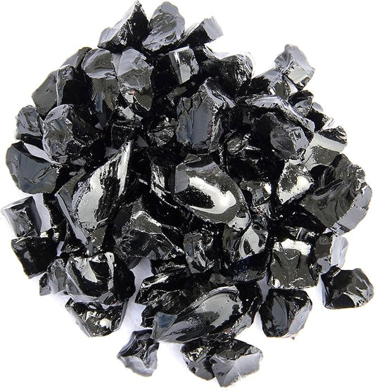 AZ Patio Firepit Recycled Glass, 20 lb, Black