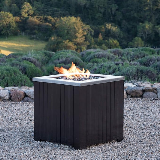 Corvus Morton Outdoor Square Stainless Steel Fire Pit
