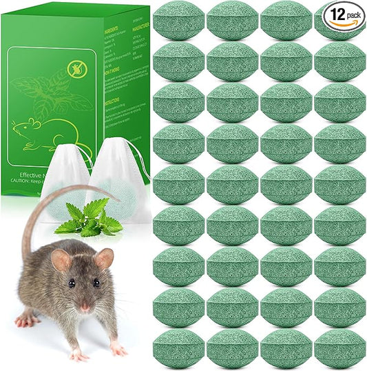 36 PCS Mouse Repellent for Outdoor, Natural Keep Rodent,Mice, Rat, Away Deterrent with Long-Lasting Protection for Home, Car, Garage, Safe for Family & Pets