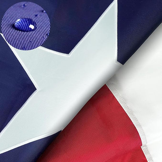 DUPKEV State of Texas Flag 3x5 with 420D Oxford Polyester, Heavy Duty TX Flag, Embroidered, Brass Grommets and 4 Stitch Hemming, Long-Lasting Color, Tear-Proof, for Indoor/Outdoor
