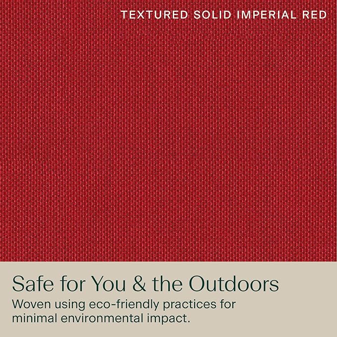 Honeycomb Outdoor Heritage Chaise, 22.5" W x 70" L, Textured Solid Imperial Red Chair Cushion for Patio Furniture