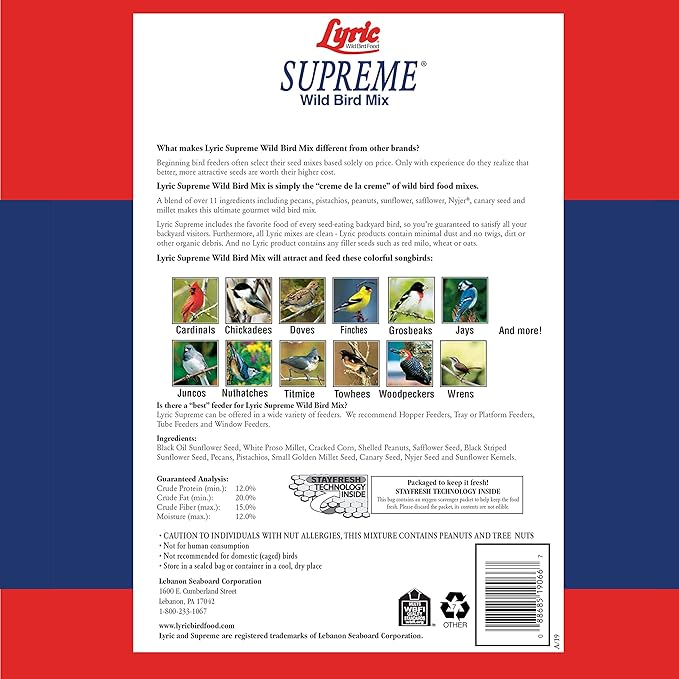 Lyric 2647414 Supreme Wild Bird Mix Bag, 4.5 lb.