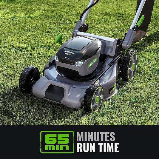 60V Self-Propelled Lawn Mower 21-Inch, Brushless Cordless Mower for Large Yards, Electric with LED Headlight, 5.0Ah Battery & Rapid Charger