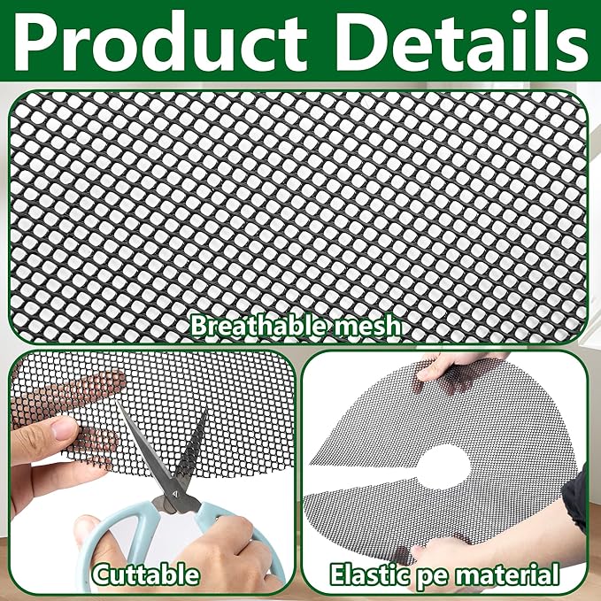 Adnee 6 Pcs 11.8 Inch Plant Pot Grids-Cuttable Plant Pot Soil Covers Protectors from Animals-Indoor Plant Pot Soil Guard for Outdoor Garden Plant Protection