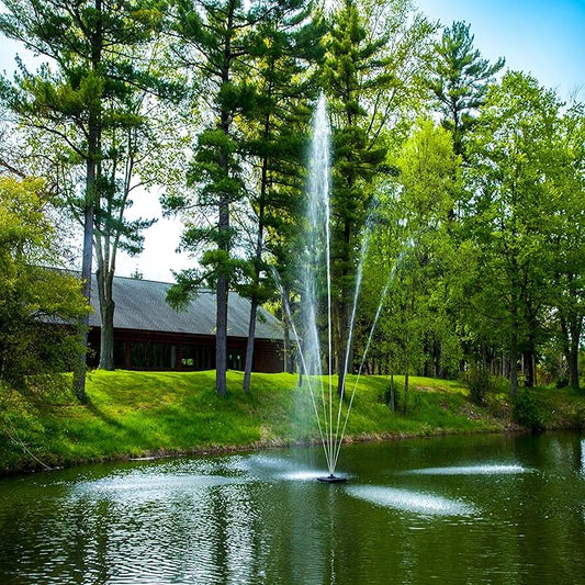 Scott Aerator Clover Big Shot Fountain - 1/2 HP 230V Pond Aerator with 70 ft. Electric Cord |Efficient Pond Aeration System | Aerating Fountain for Lakes & Ponds |Decorative Pond Fountain
