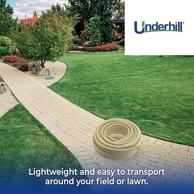 Underhill Proline Gold Series Commercial Garden Water Hose 75 ft, Lightweight, Heavy-Duty, Flexible, Kink Free, Industrial, 500 psi, H75-075PR0-G 3/4" x 75', Gold
