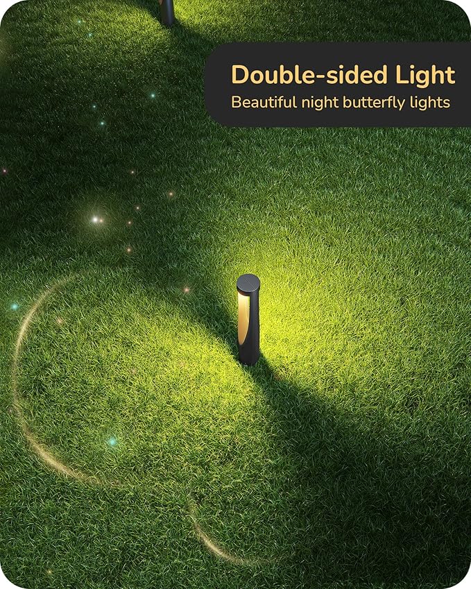 EDISHINE Low Voltage Landscape Lighting, 12V 2W 150LM 3000K Outdoor Landscape Light with Connectors, Waterproof Electric LED Pathway Lights Wired for Path Yard Garden, CRI80 8 Pack
