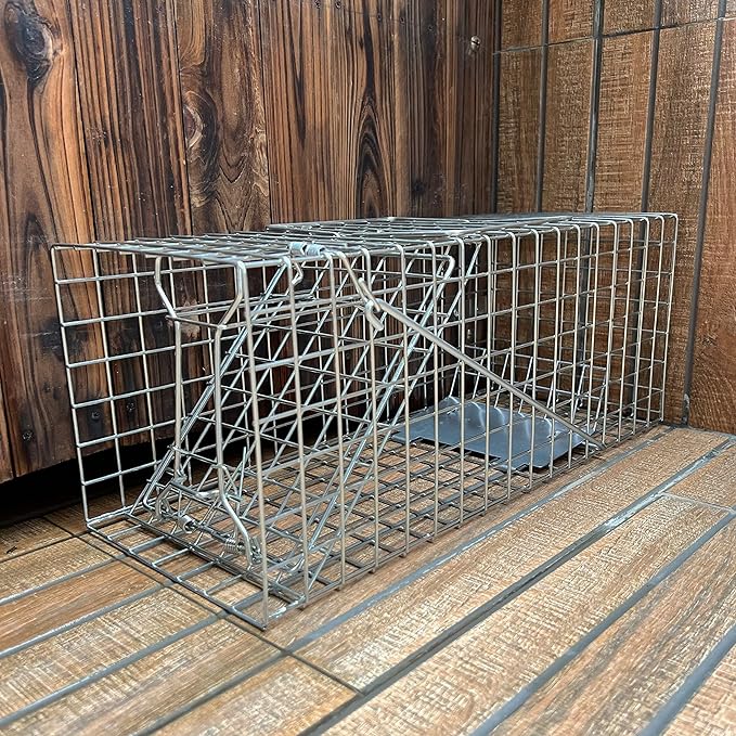 Squirrel Trap Heavy Duty Humane Live Animal Cage Trap (No Assembly Required) - 17" x 7" x 7"